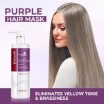 Karseell Maca Extract Purple Shampoo 500ml | Professional Toning Formula | Neutralizes Brassiness and Yellow Tones in Blonde, Silver, and Highlighted Hair